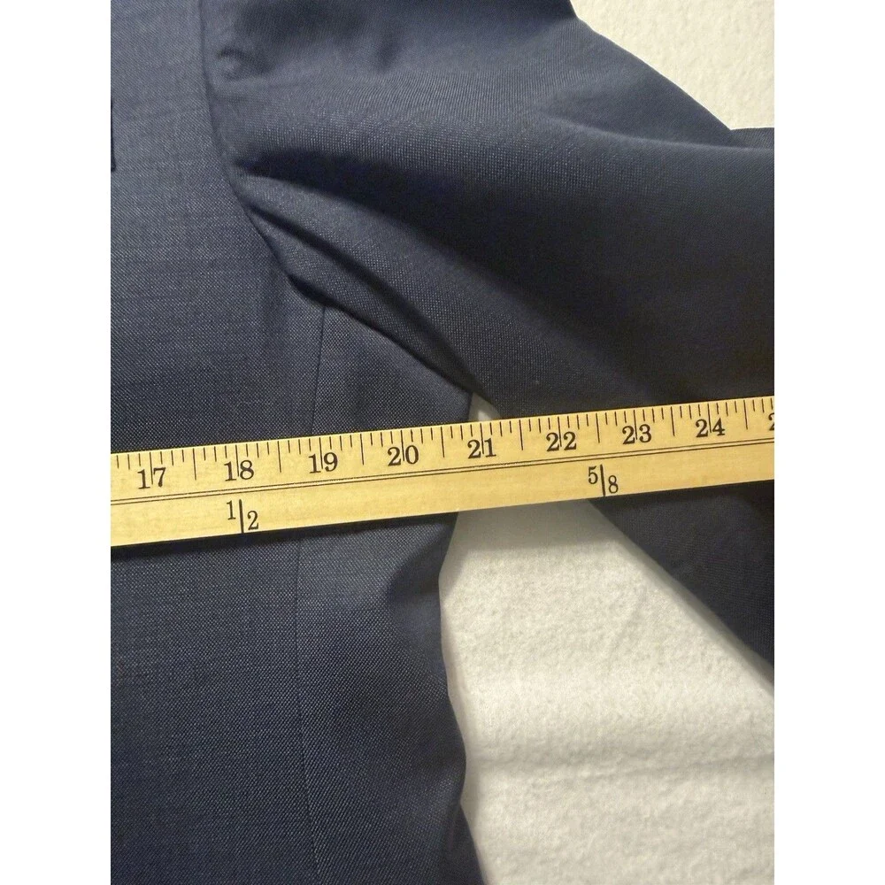 Awearness Kenneth Cole Men's Blue Wool Stretch Suit Jacket 40 Short 2-Button